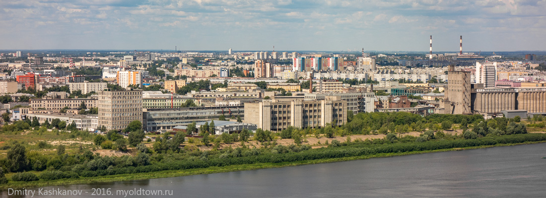 Заречная часть Нижнего Новгорода. Вид с Окского съезда